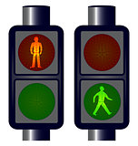 Walking Man Traffic Lights