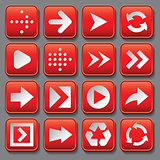 set of stylized buttons with different arrows
