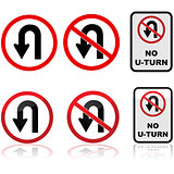 U-turn signs