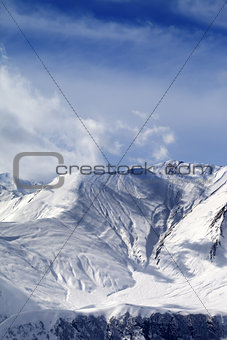 Winter snowy mountains