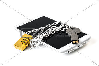ensuring smartphone by chain and pulley