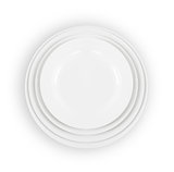 white empty plate over a white background