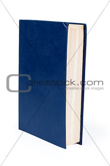 simple blue hardcover book isolated on white background