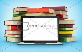 Books and laptop