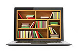 E-learning education or internet library. Conceptual image