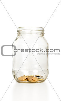 Coins Spilled From Jar