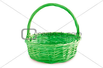 color baskets isolated on white background
