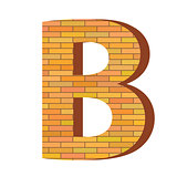 brick letter B