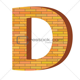brick letter D