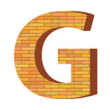 brick letter G