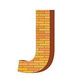 brick letter J