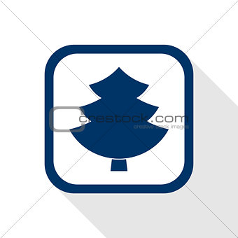 square blue icon tree