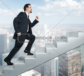 business man and stairs