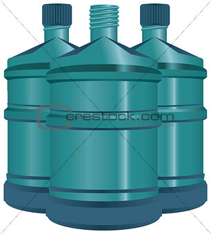 Large bottles of water