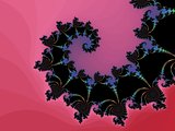 Decorative fractal spiral in a dark colors