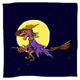 witch on a broomstick