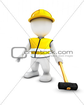 3D Morph Man Builder with sledgehammer