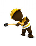 3D Morph Man Builder with sledgehammer