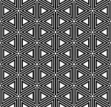 Hexagons and triangles texture. Seamless geometric pattern. Vect
