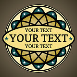 Decorative label with place for your text