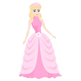 Illustration of beautiful blonde princess