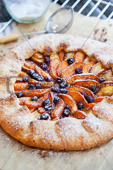Fruits and berry french galette