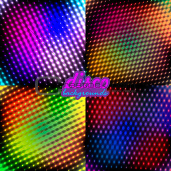Disco neon backgrounds