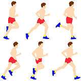 Runners on sprint, men. 