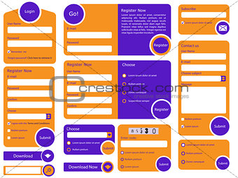 Trendy flat web form design  