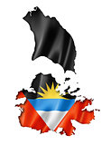 Antigua and Barbuda flag map