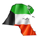 Kuwaiti flag map