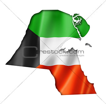 Kuwaiti flag map