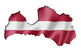 Latvian flag map