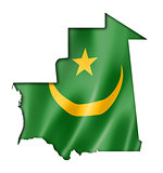 Mauritania flag map