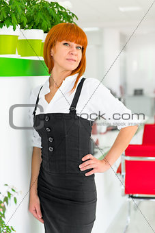 office worker in strict clothes posing