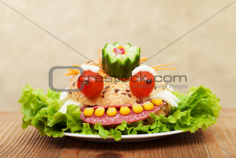 Creative food - the frog king sandwich