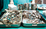 Surgical tools closeup