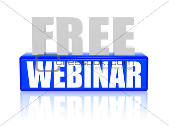 free webinar in 3d letters and block