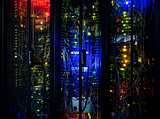 Server rack cluster in a data center 
