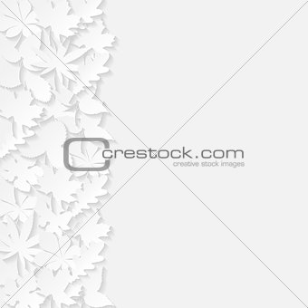 Abstract background with paper leaves
