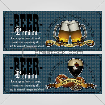 set of beer labels