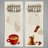 set of coffee labels