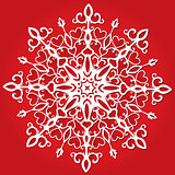 red paper snowflakes