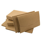 Brown paper boxes and envelopes. Isolated