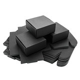 Foldable black paper boxes