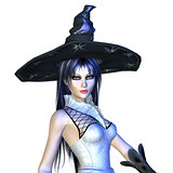 3d halloween witch