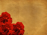 Grunge Background With Roses