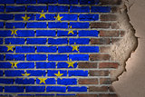 Dark brick wall with plaster - EU