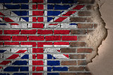 Dark brick wall with plaster - United Kingdom