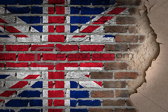 Dark brick wall with plaster - United Kingdom